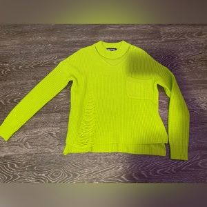 Neon green knitted top